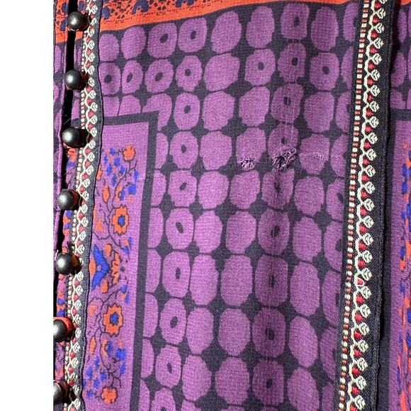 Jessica London Maxi Lagenlook Bohemian‎ Boho Dress 18 Plus Print Purple Ombr Red - Picture 3 of 9